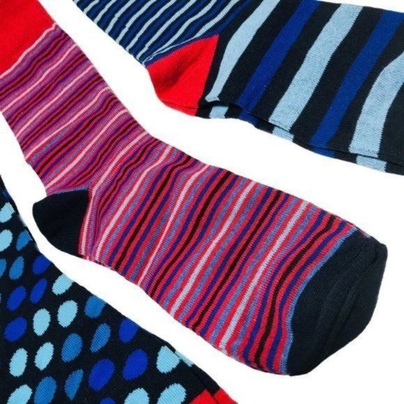 CARNABY SOCK CO W1 London Striped Socks - 3-Pack Gift Set (Size 8-12) for Men - Picture 3 of 6